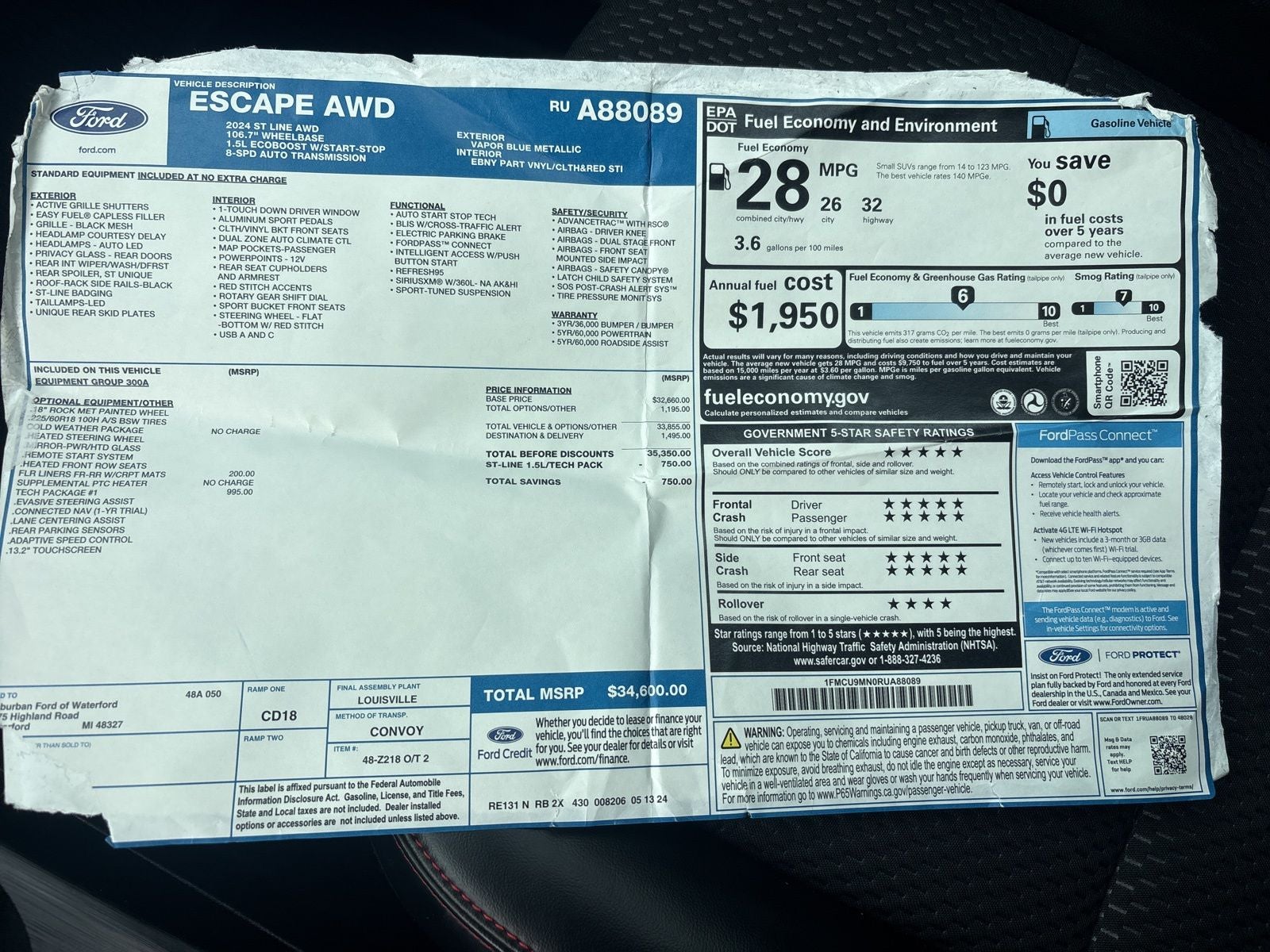 2024 Ford Escape ST-Line