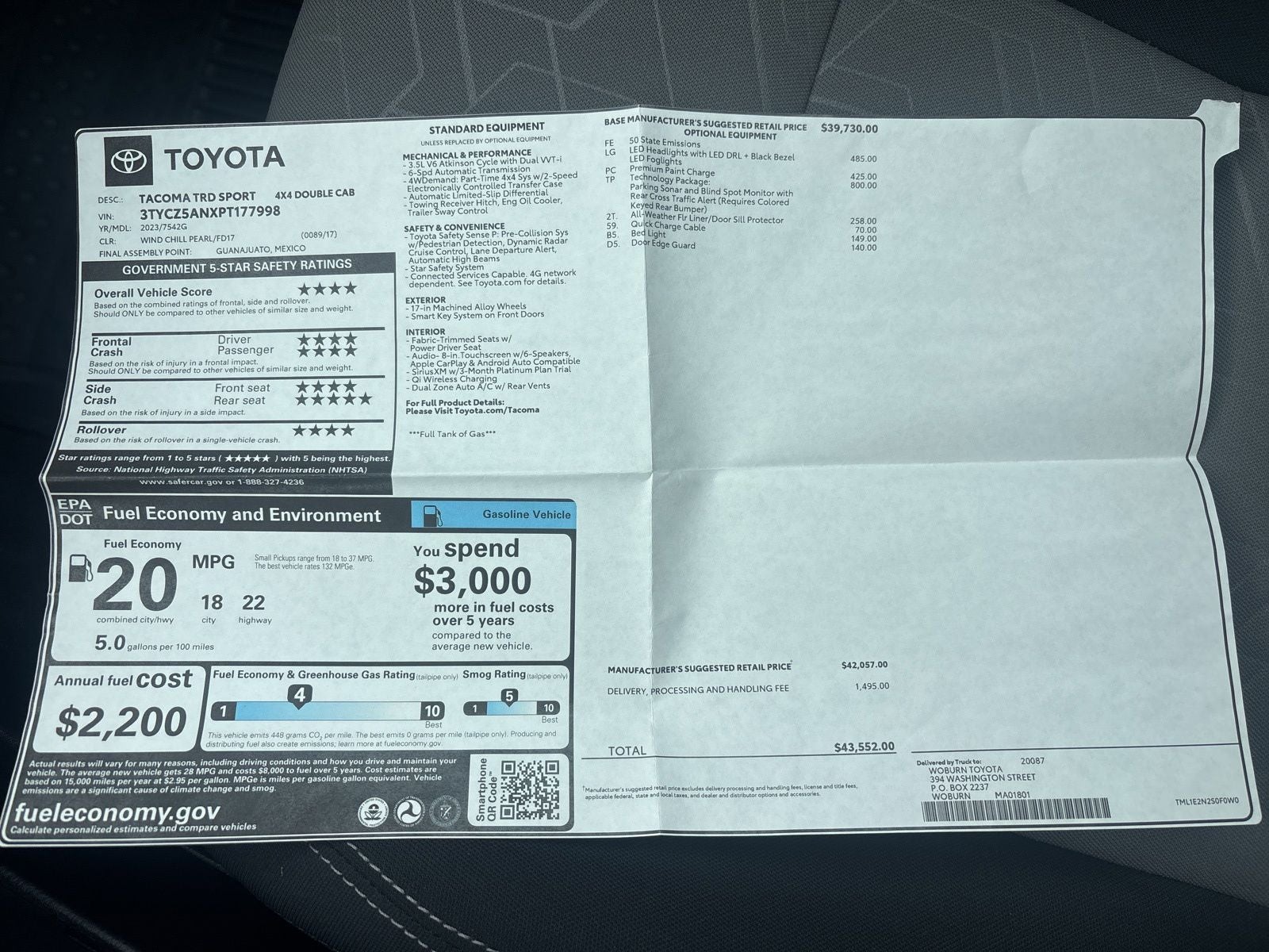 2023 Toyota Tacoma TRD Sport V6